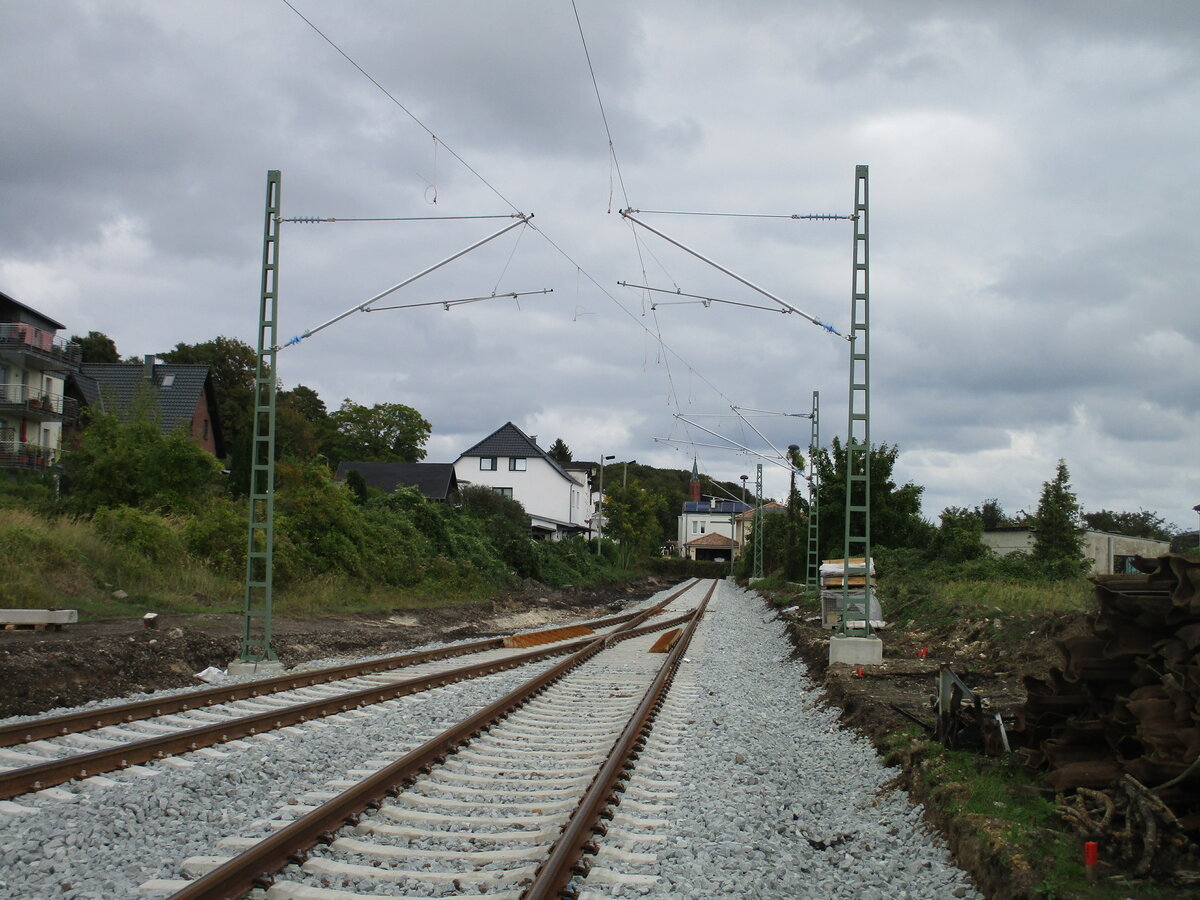 Der Bahnhof Sassnitz,mit der letzten Weiche,vor dem Streckenende.Aufnahme am 18.September 2021.