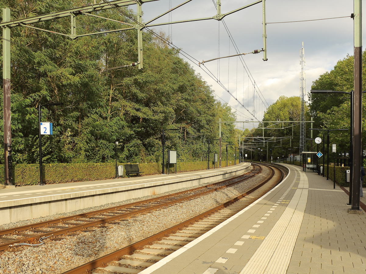 Der Bereich des Regelverkehrs im  Haltepunkt Schin op Geul. Besucht am 11. Oktober 2020.

