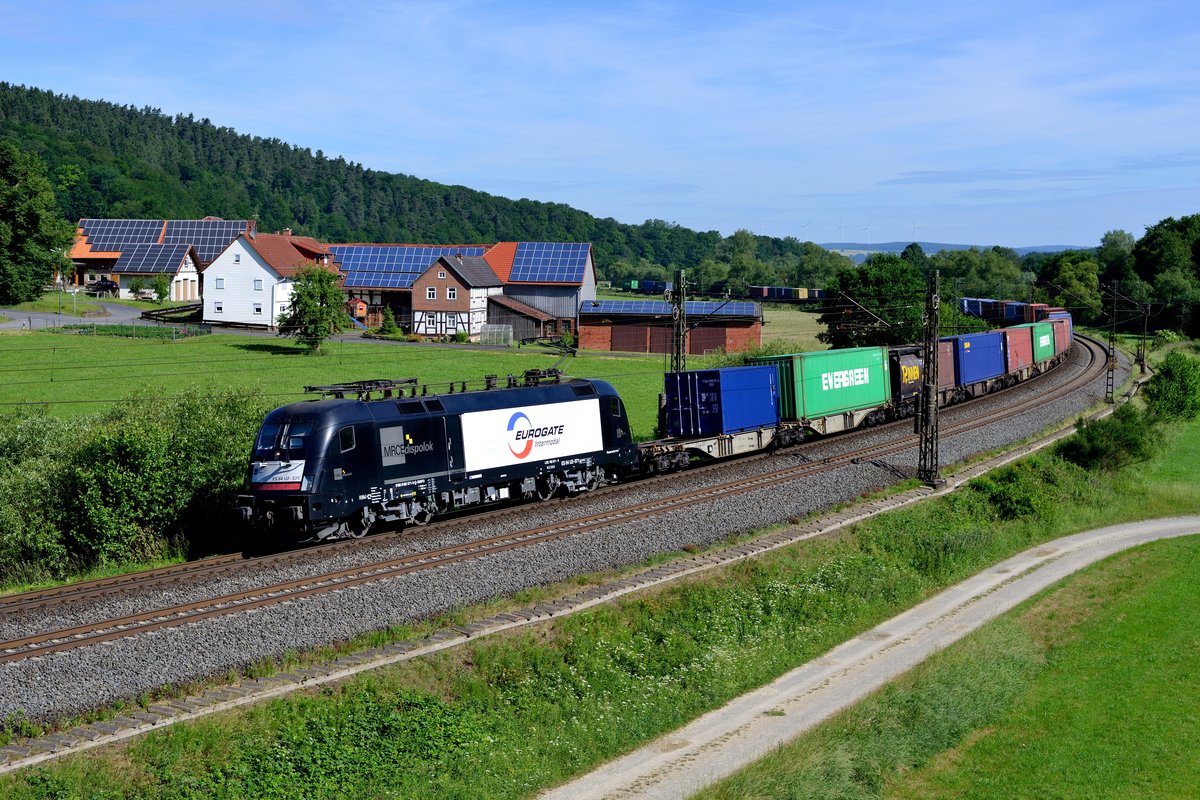 Der DGS 41139 von Hamburg Waltershof Mühlenwerder nach Budapest BILK Kombiterminal wurde am 11. Juni 2017 von der 182 571 über den gesamten Laufweg hinweg befördert und konnte bei Hermannspiegel an der Nord-Süd-Strecke aufgenommen werden.