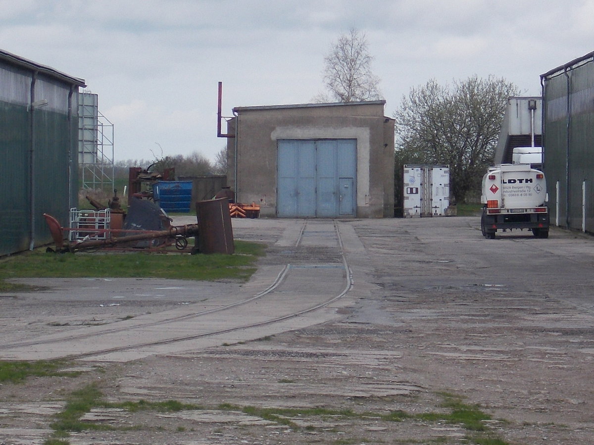 Der ehemalige Anschluß ACZ Bergen/Rügen am 16.April 2017.