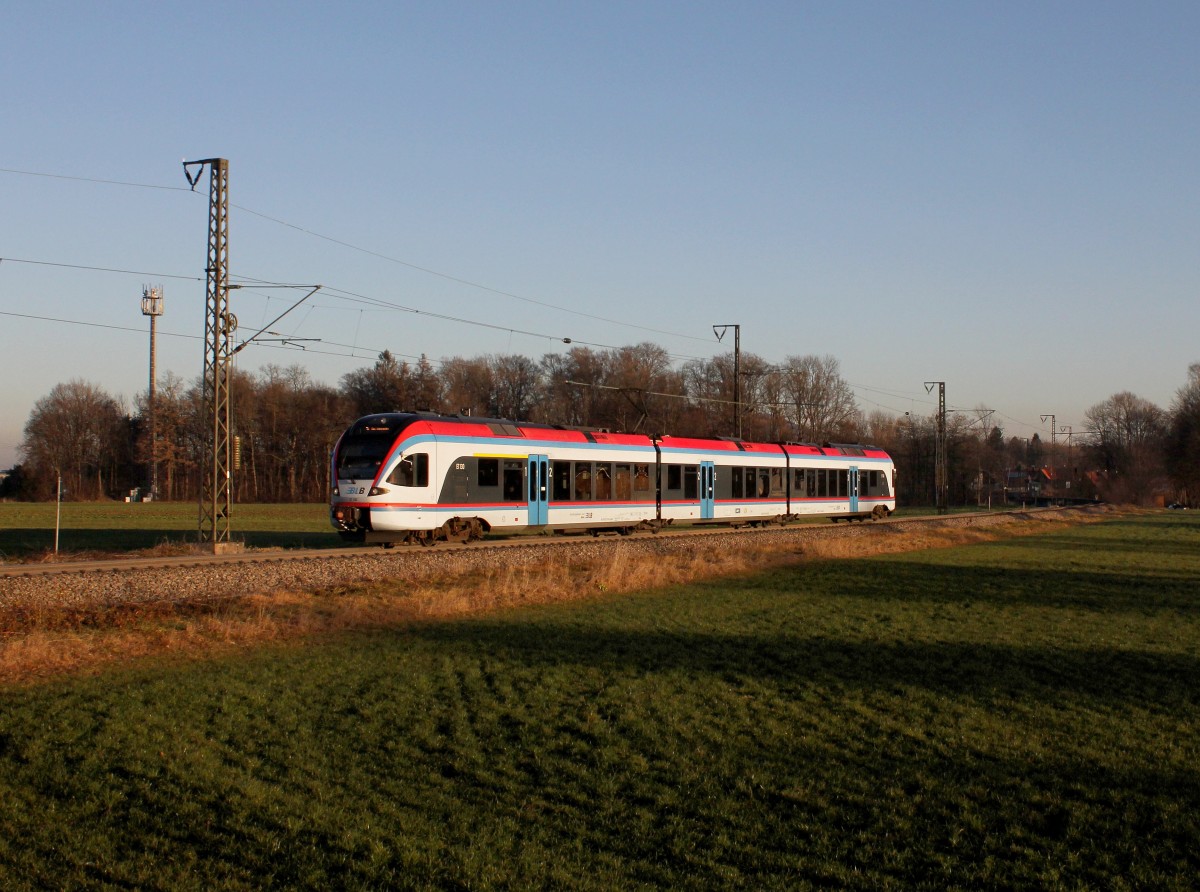 Der ET 130 las BLB nach Berchtesgaden am 24.12.2015 unterwegs bei Ainring.