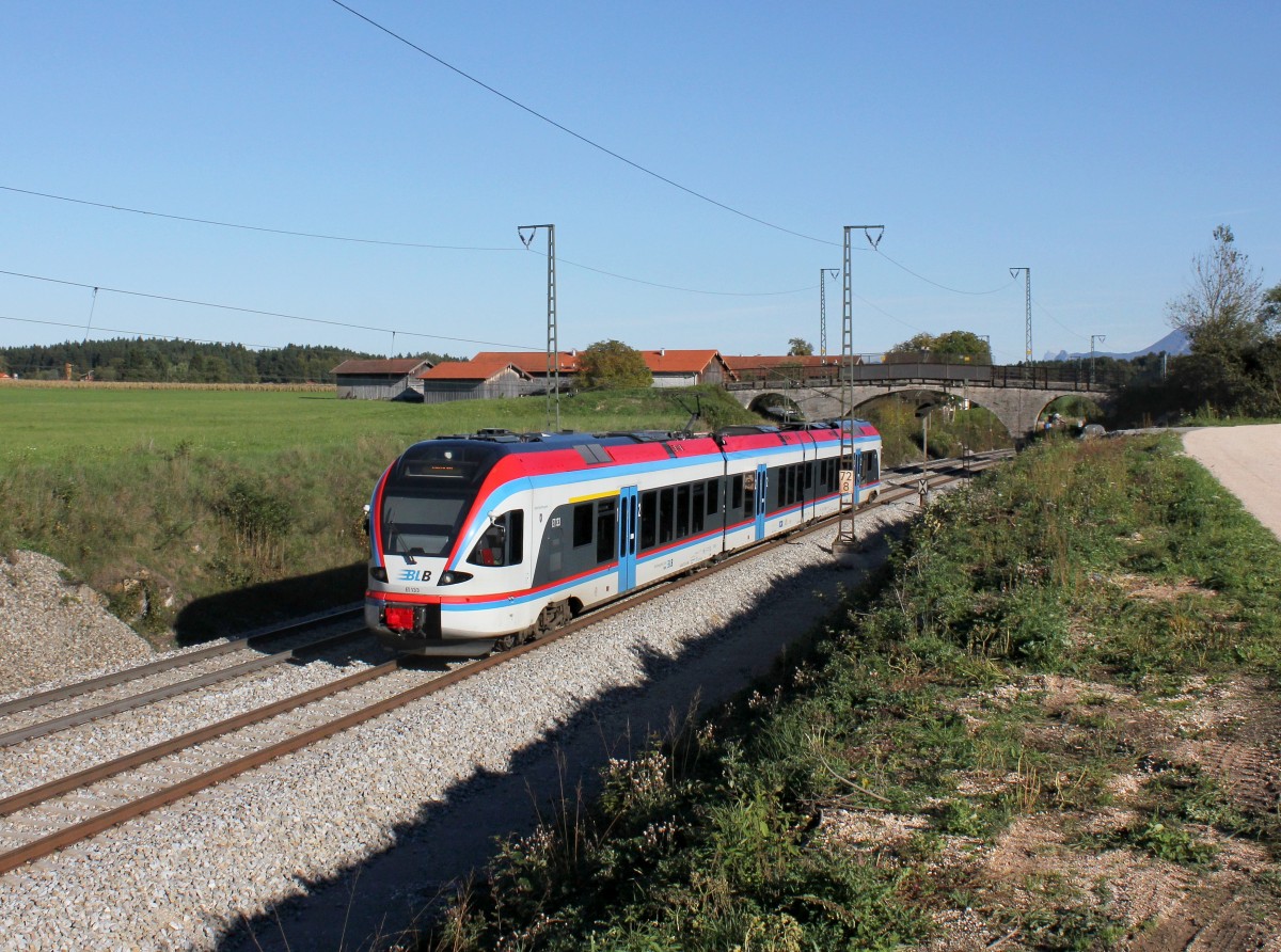 Der ET 133 am 13.10.2013 unterwegs bei Teisendorf.