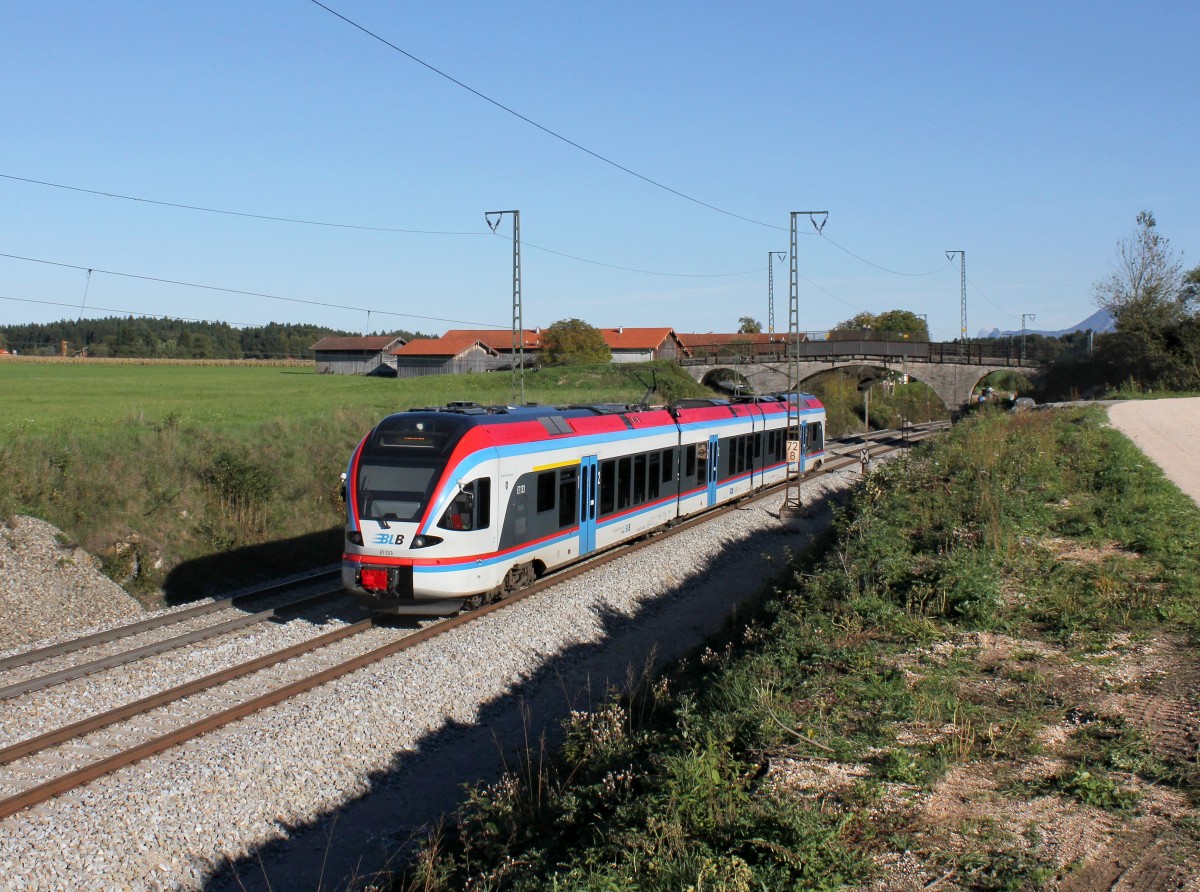 Der ET 133 am 13.10.2013 unterwegs bei Teisendorf.