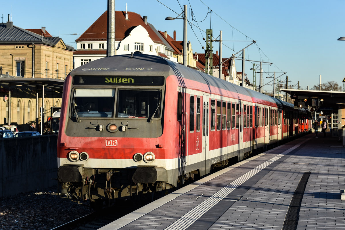 Der ex Frankfurter 80-34 122 als RB Esslingen(Neckar) > Süßen, Esslingen(Neckar), Februar 2019