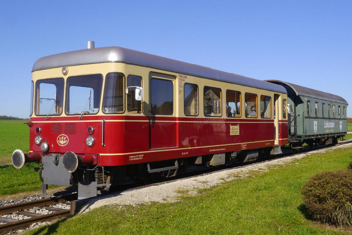 Der Fuchs-VT der UEF, verstärkt durch einen Ci, im Oktober 2017 im Hp Waldhausen an der Strecke Amstetten - Gerstetten.