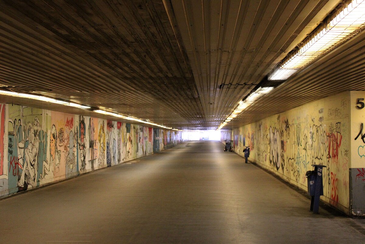 Der Fu�g�ngertunnel in Budapest-Kelenf�ld, am 01.08.2026.