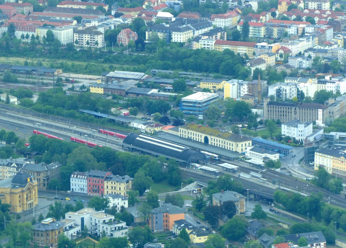 Der Hauptbahnhof von Gera am verregneten 23.Mai.2020 