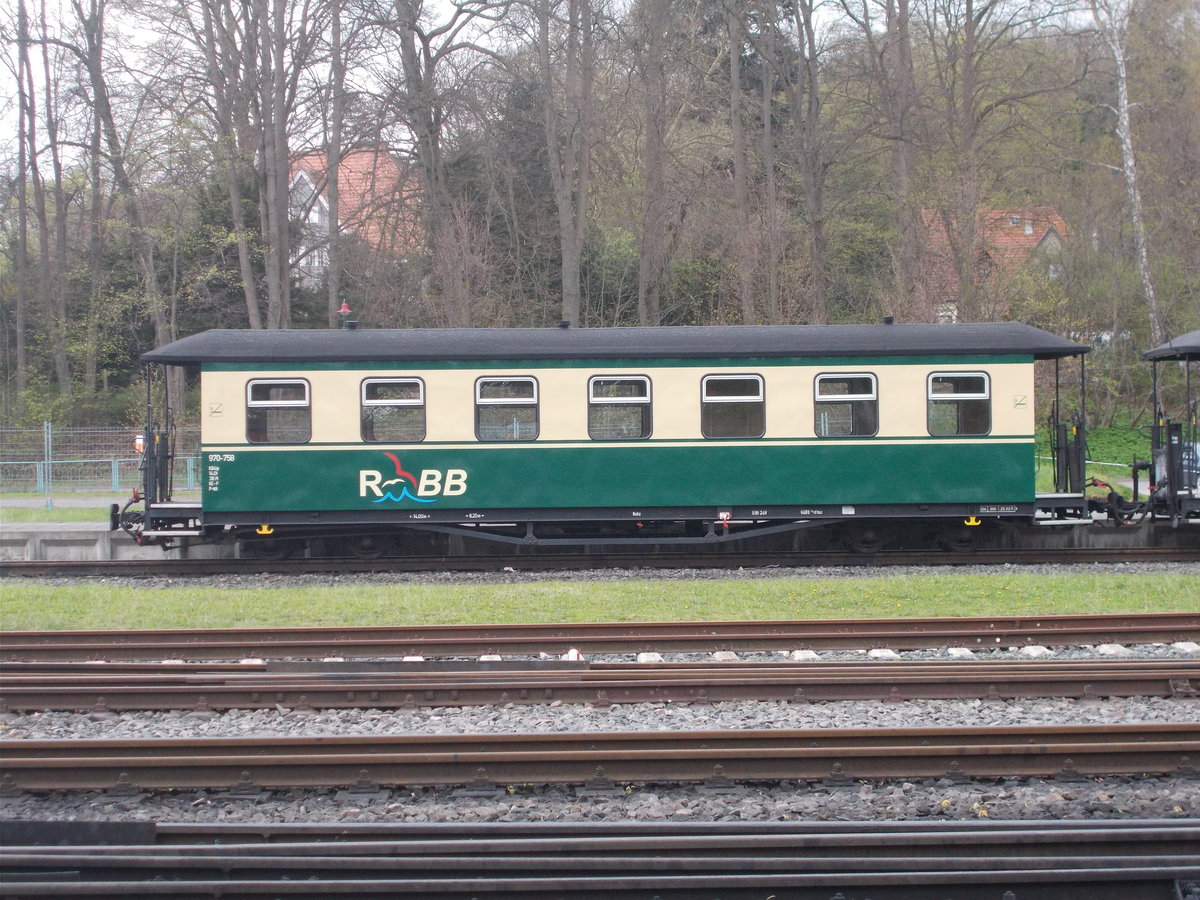 Der KB4ip 970-758 als Reservewagen,am 23.April 2017,in Putbus.