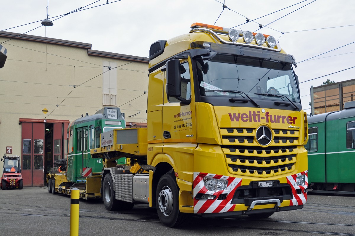 Der Kopf des Be 4/6 463 wurde abgetrennt und soll im künftigen Trammuseum ausgestellt werden. Am 28.01.2016 wird er in der Hauptwerkstatt aufgeladen und an einem sicheren Ort zwischengelagert.