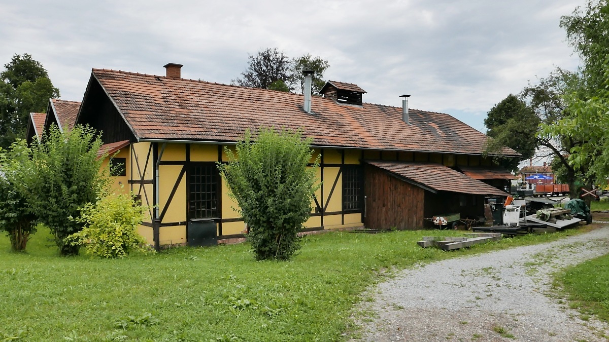 Der Lokschuppen der Stainzer Lokalbahn, 04.08.2019