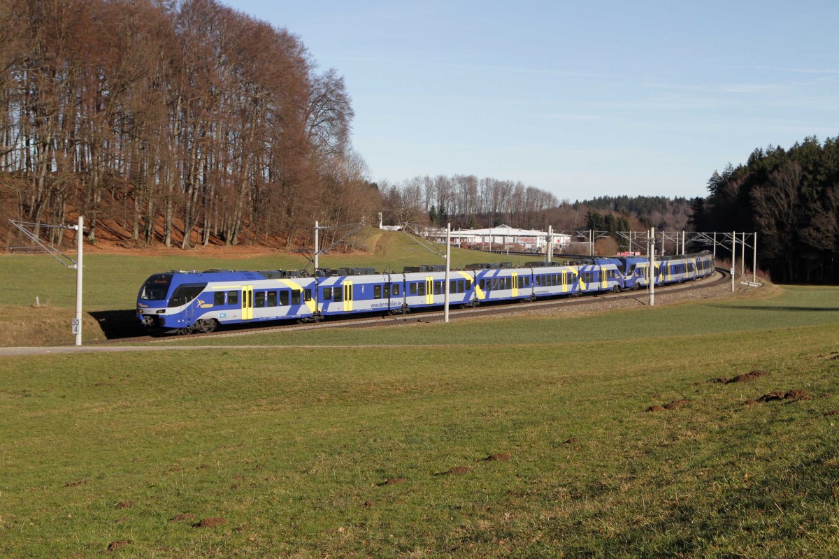 Der Meridian in der Axdorfer Kurve am 06.01.2014