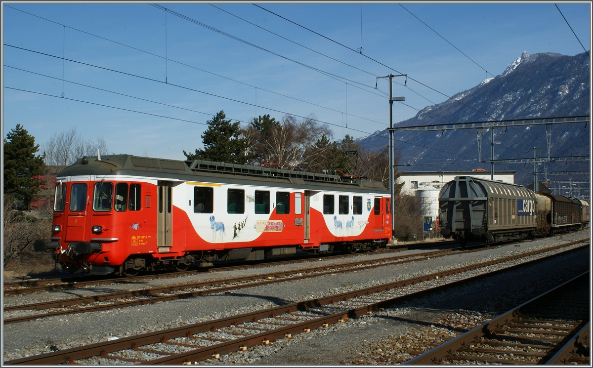 Der MO/TMR ABDe 537 507-6 erbrachte am Ende seiner Lebendauer neben Reservedienst auch Leistungen Gterverkehr. 
Martigny, den 25. Feb. 2009