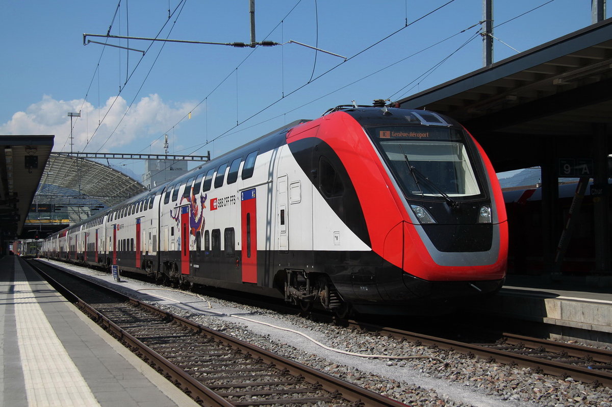 Der neue IC der SBB Twindexx RABDe 502 002 auf Testfahrt in Chur.31.05.17