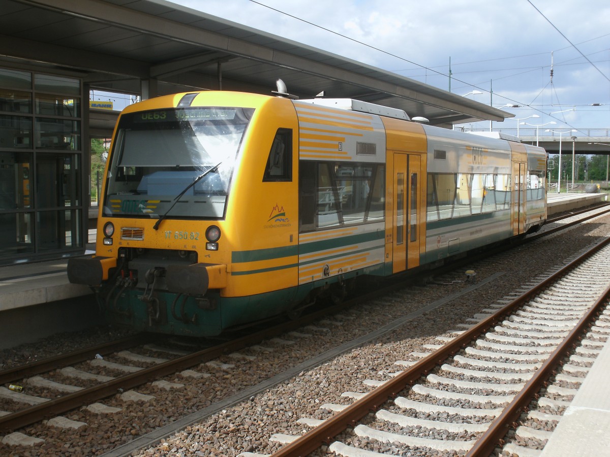 Der ODEG VT650.82,am 12.Mai 2012,in Eberswalde.