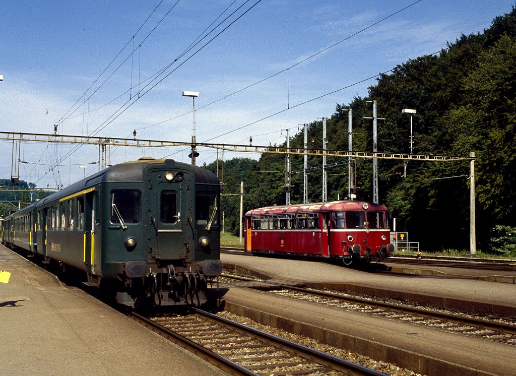 Der Pendel Waldshut - Koblenz (CH) mit 798 713 am 02.09.1993