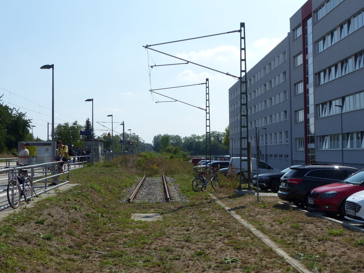 Der Rest vom ehemaligen Probefahrtgleis, am am 31.08.2019 am DB Werk Dessau.