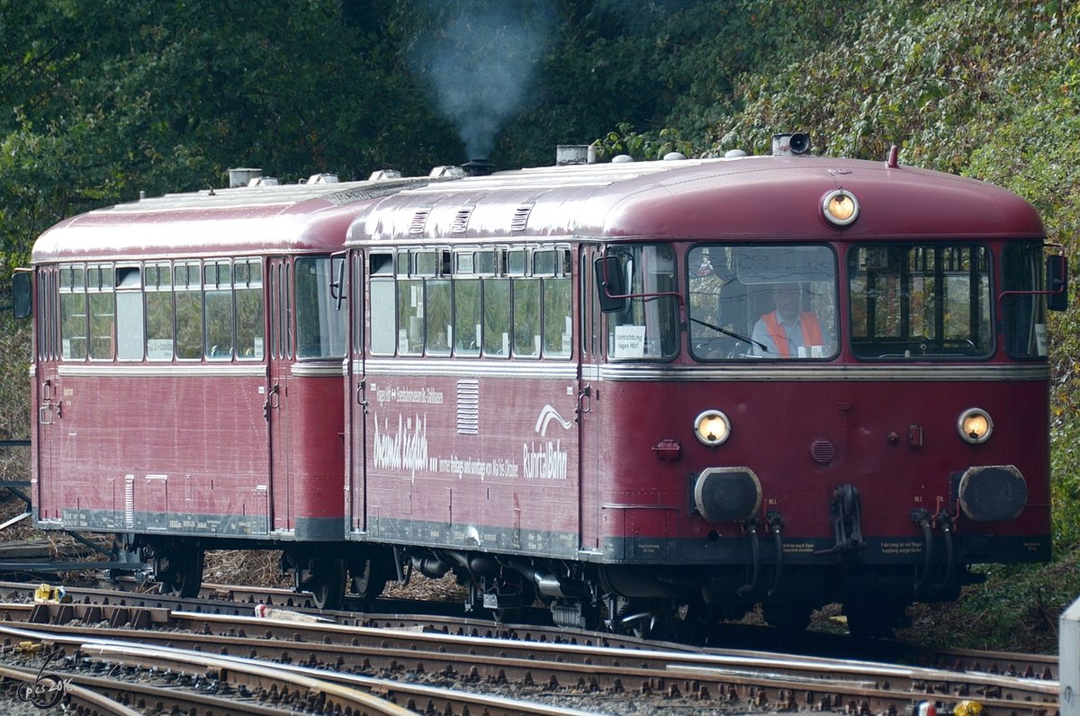 Der Schienenbus der Ruhrtalbahn September 2016 in Bochum-Dahlhausen.