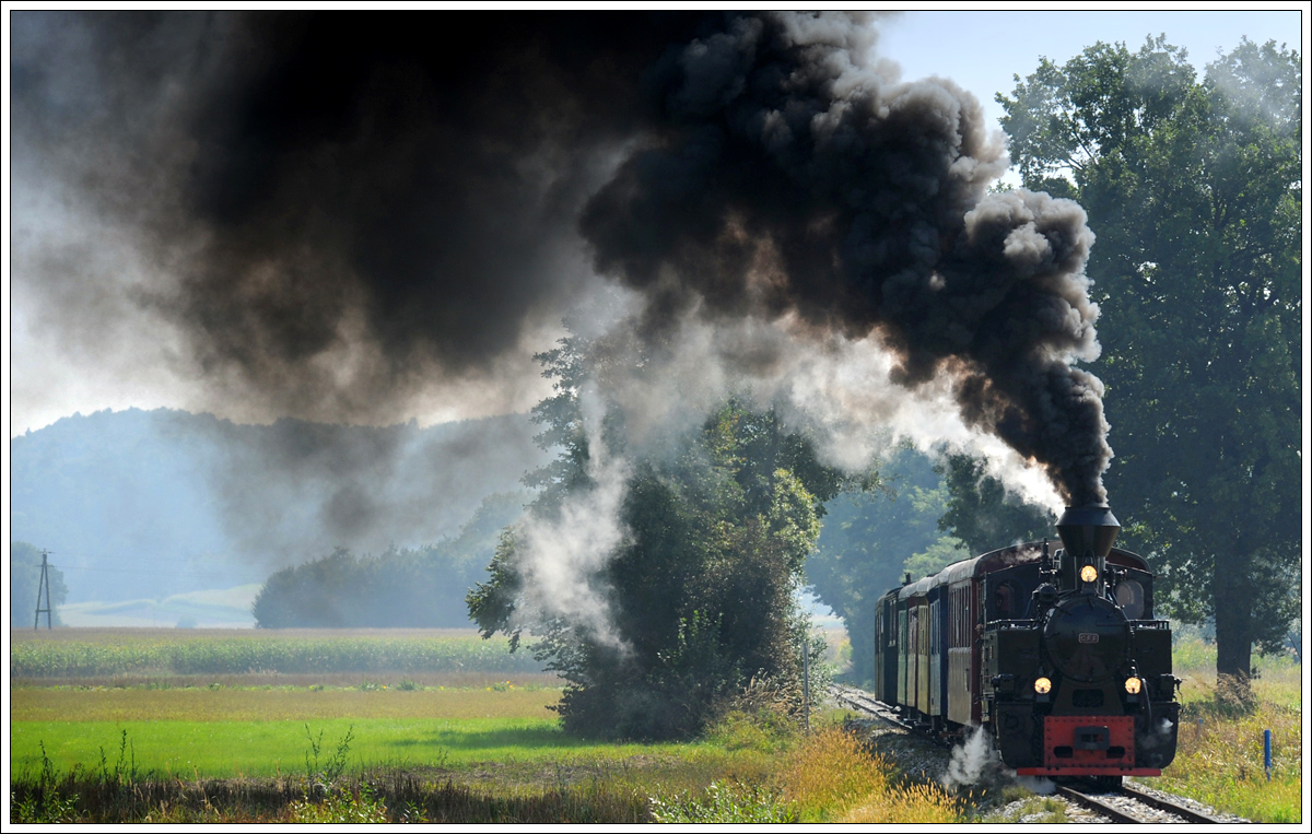 Der Stainzer Flascherlzug am 12.9.2015 bei Neudorf/Stainztal.