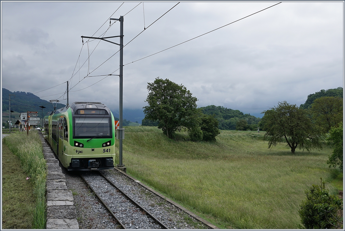 Der TPC (ASD AOMC) Beh 2/6 541 ist kurz nach der Haltestelle von St-Triphon Village als Regionalzug 143 von Monthey Ville nach Aigle unterwegs. 

14. Mai 2020