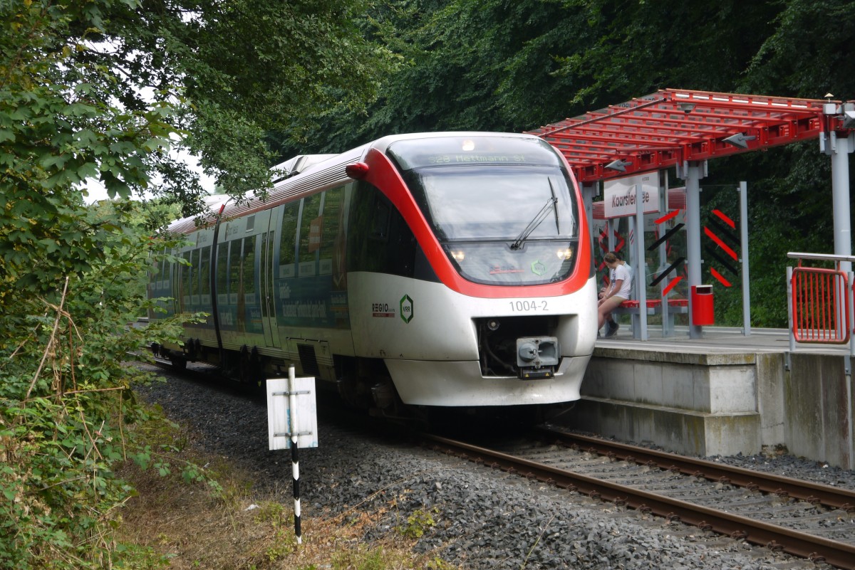 Der vierte von insgesamt 12 vorhandenen 643.2 der Regio-Bahn (S 28) am Streckenende Kaarster See (6.8.13).