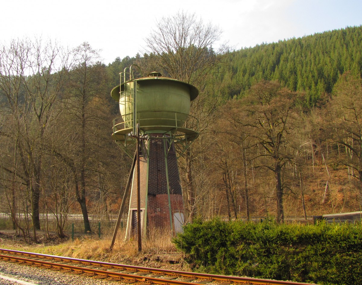 Der Wasserturm in Sitzendorf-Unterweißbach am 16.03.2015.