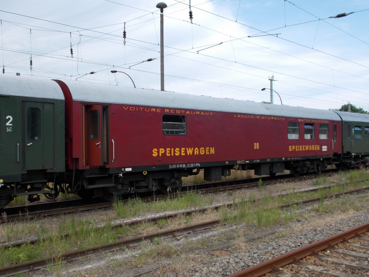 Der WRg 55 80 88-15 100-3 vom Lausitzer Dampflokclub kam,am 05.Juli 2014,wieder mit dem Störtebekersonderzug aus Cottbus nach Bergen/Rügen wo ich ihn fotografierte.