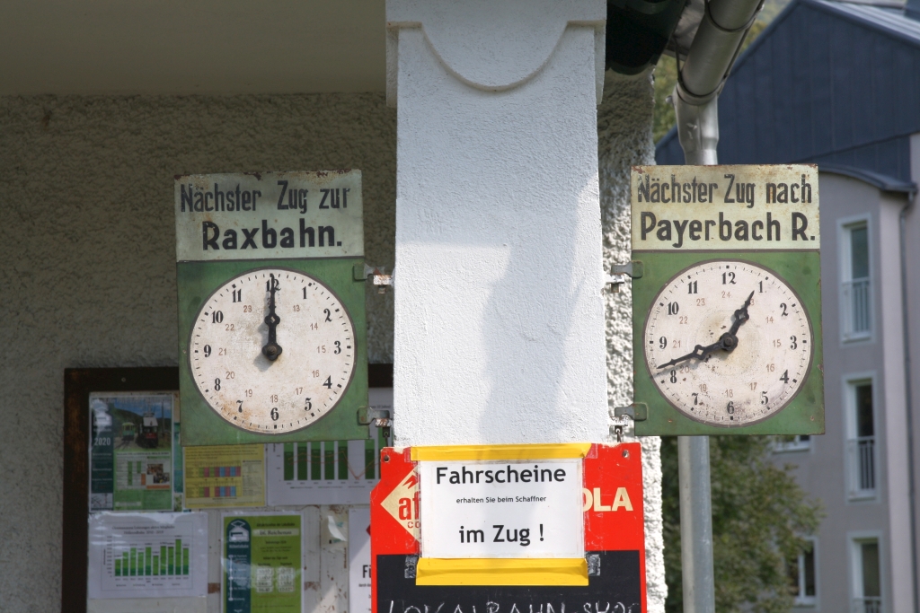 Detail im Bahnhof Reichenau am 12.September 2020.