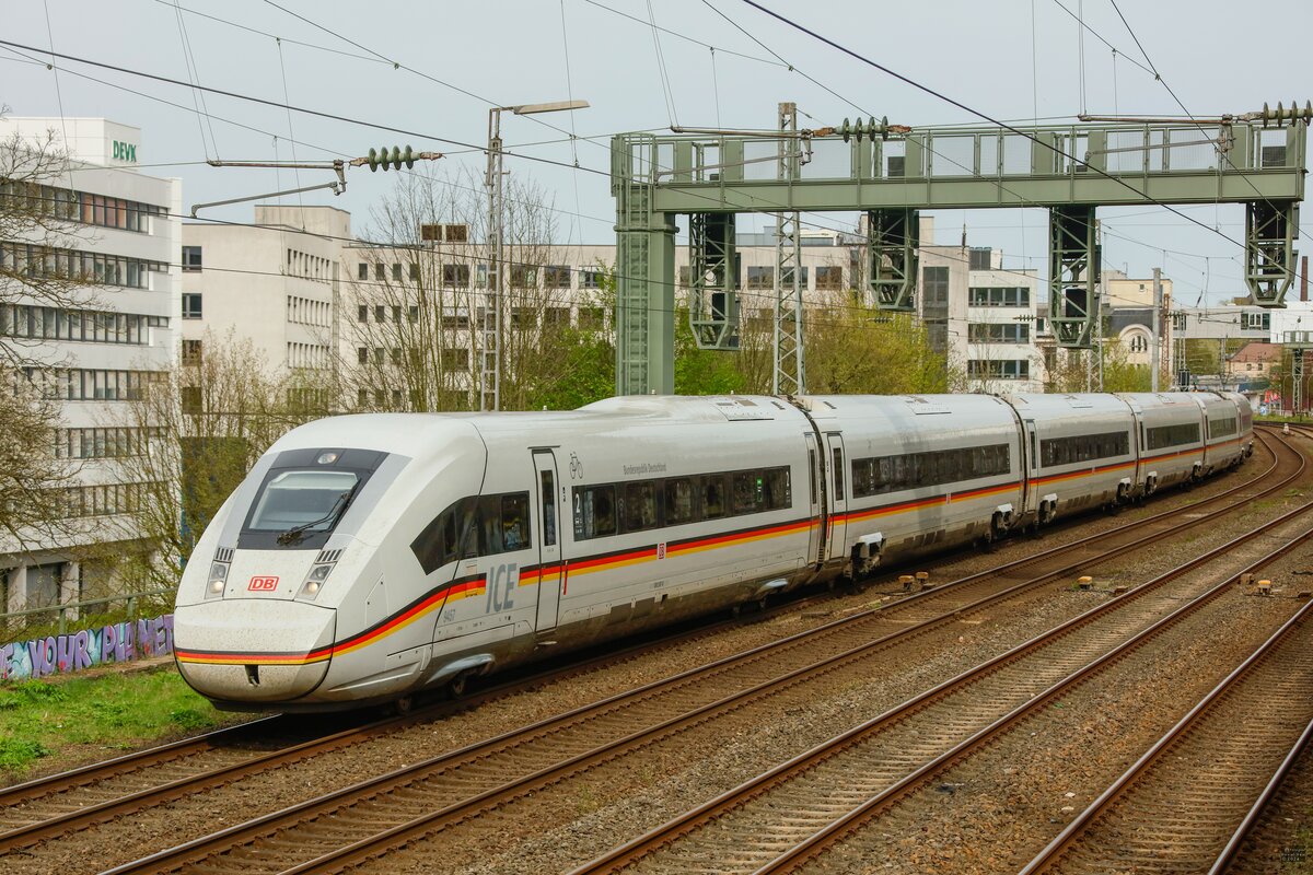 Deutschland-ICE 412 057  Bundesrepublik Deutschland  DB in Wuppertal, April 2024.