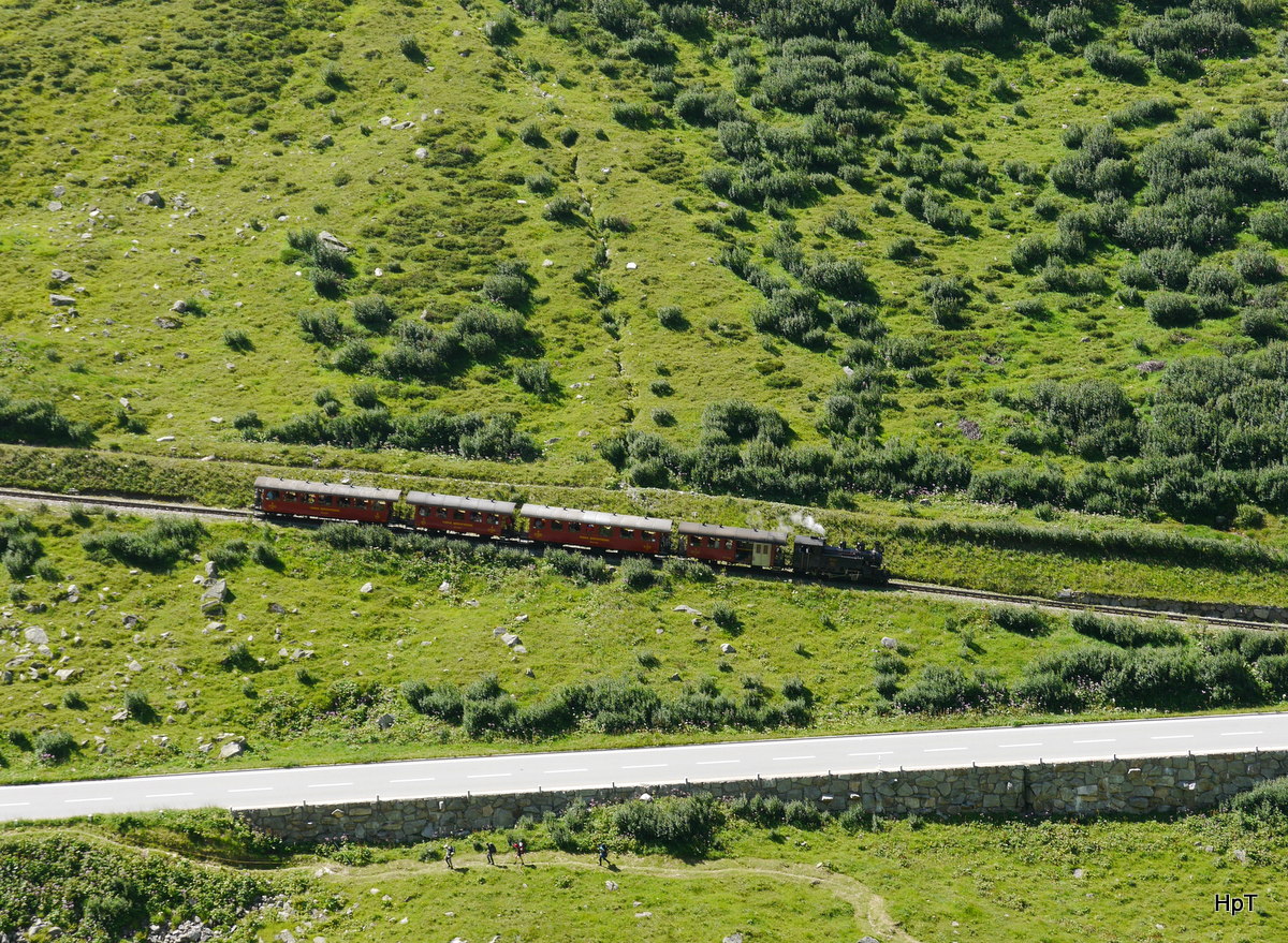 DFB - Dampfzug unterwegs nach Gletsch am 04.08.2017