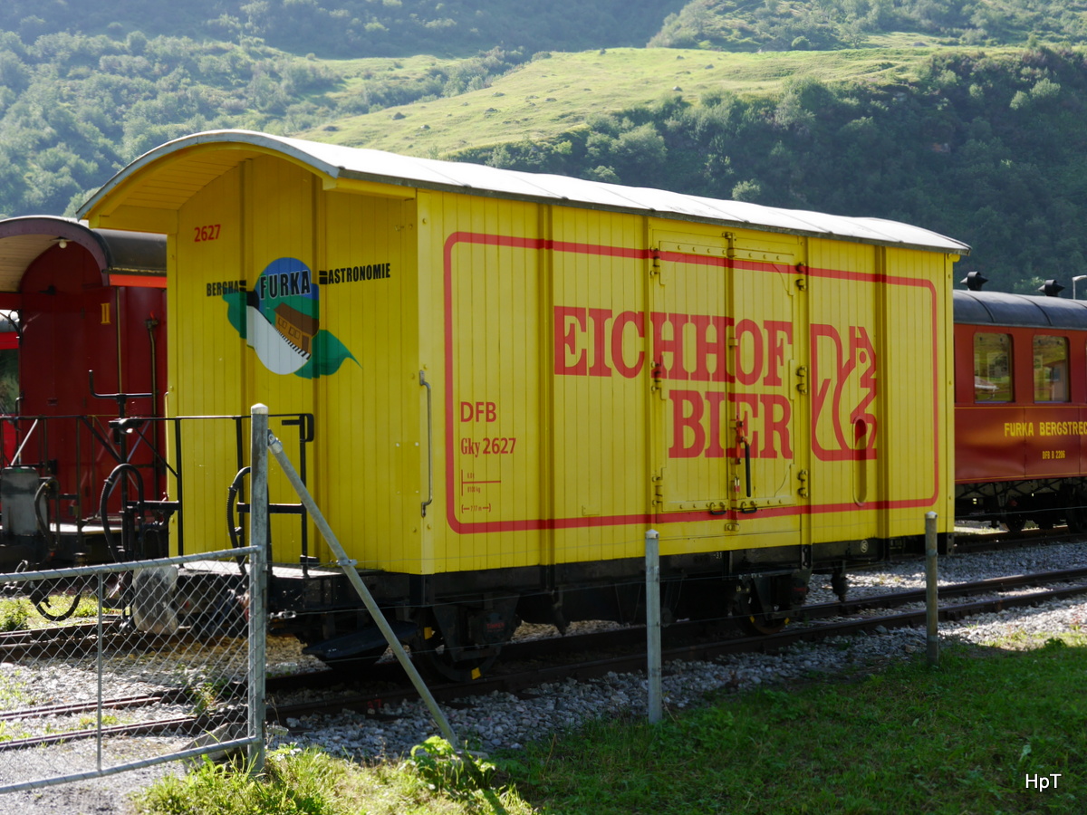 DFB - Güterwagen mit Werbung Gby 2627 in Reapl am 04.08.2017