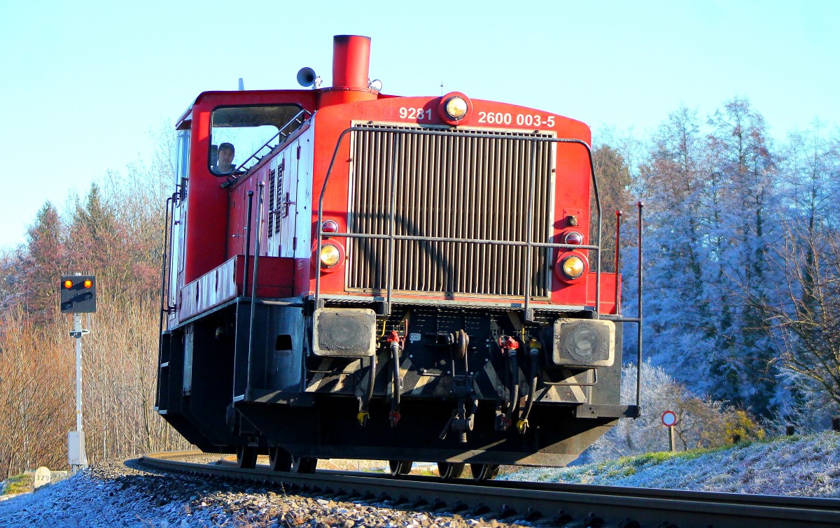 DH 600.3 als Lokzug in Richtung Deutschlandsberg am 16.Dezember 2013
