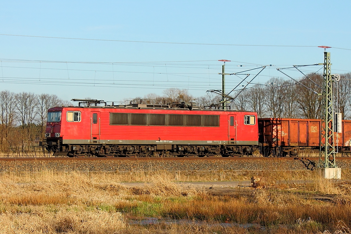 Die 155 232-2 der Railpool am 07.04.2018 in Nassenheide.