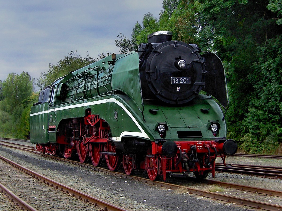 Die 18 201 am 20.09.2008 in Neuenmarkt-Wirsberg (DDM Gelände)