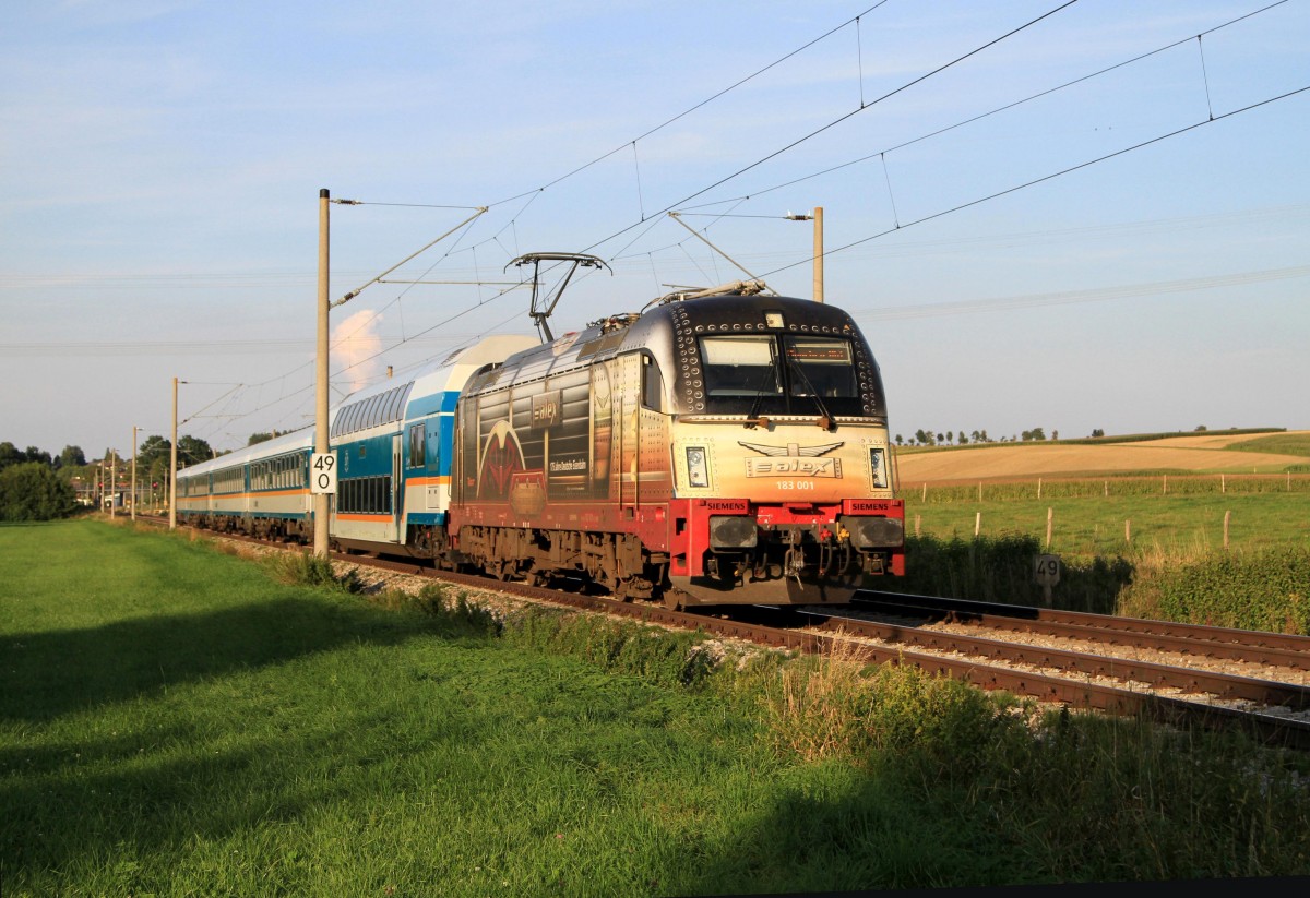 Die 183 001 mit ALEX bei Langenbach am 30.08.2013