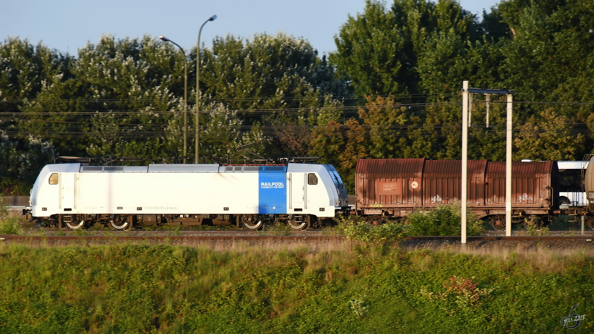 Die 186 299-4 war Ende Juli 2018 in Antwerpen unterwegs.