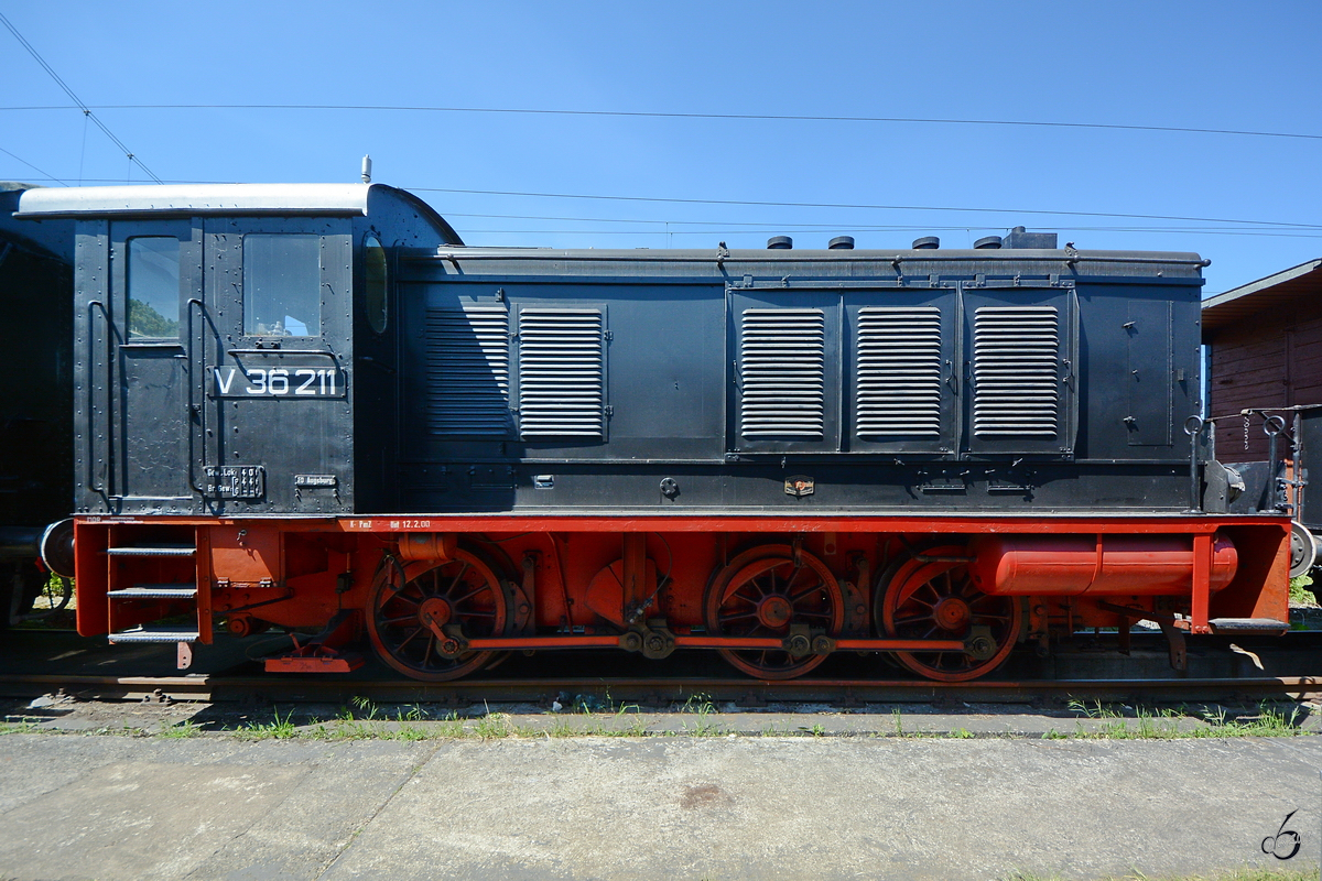 Die 1942 bei BMAG gebaute Diesellokomotive V 36 211 war Anfang Juni 2019 im Bayerischen Eisenbahnmuseum Nördlingen zu sehen.