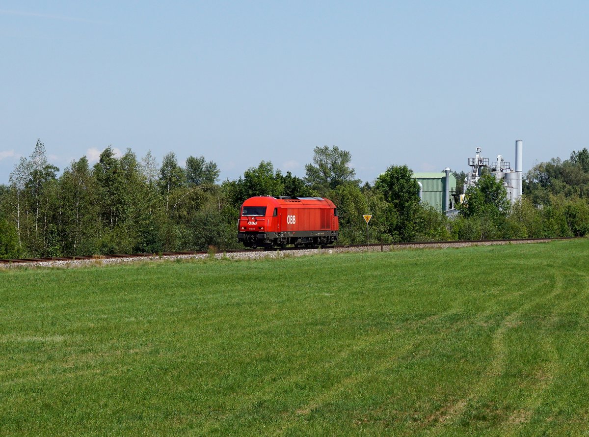 Die 2016 070 am 21.07.2017 unterwegs bei Mining.