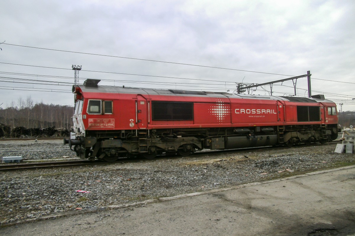 Die 266 281-5 alias DE6311  Hana  von Crossrail stand am 26/02/2011 in Montzen geparkt.