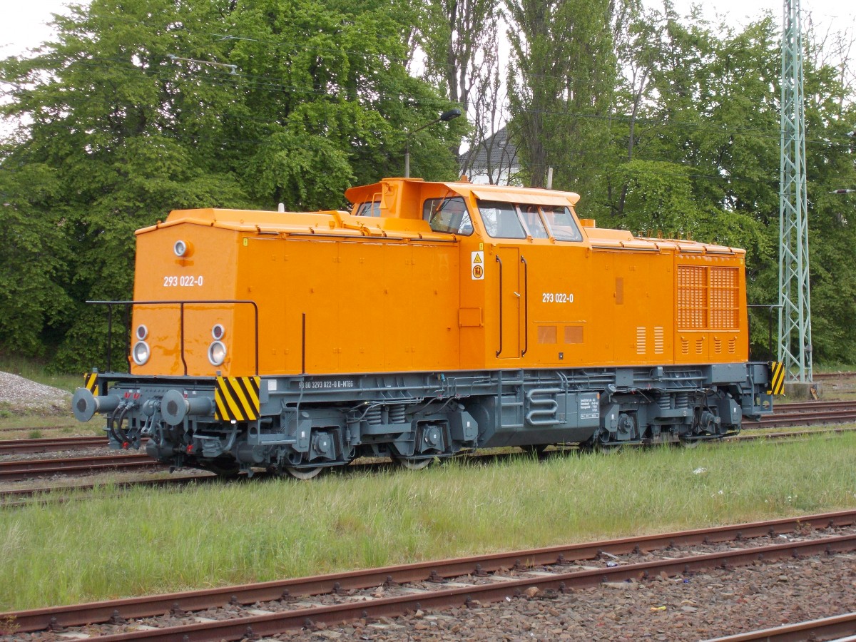 Die 293 022 von MTEG,am 09.Mai 2014,in Bergen/Rügen.