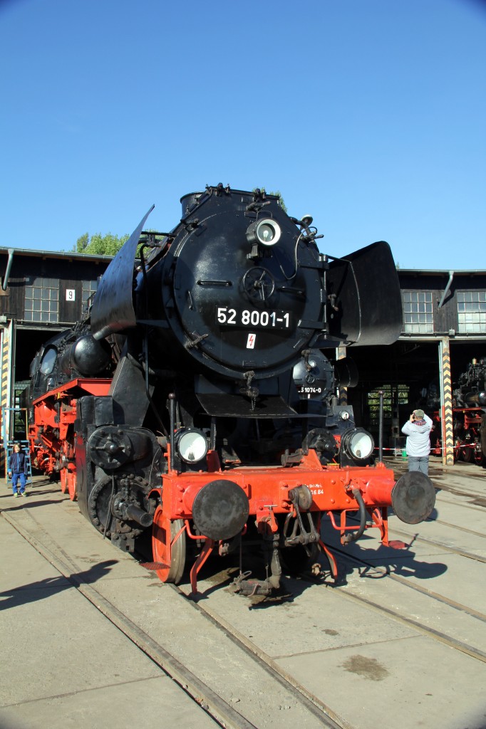 Die 52 8001-1 war bei den 3. Verkehrshistorische Tage in Gera zusehen. Foto 28.09.13 