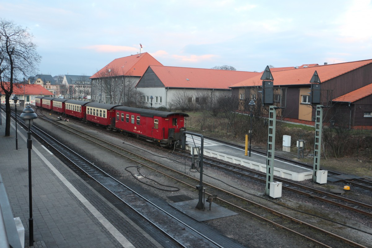 Die Bahnsteige der HSB am 21.03.2015 in Wernigerode