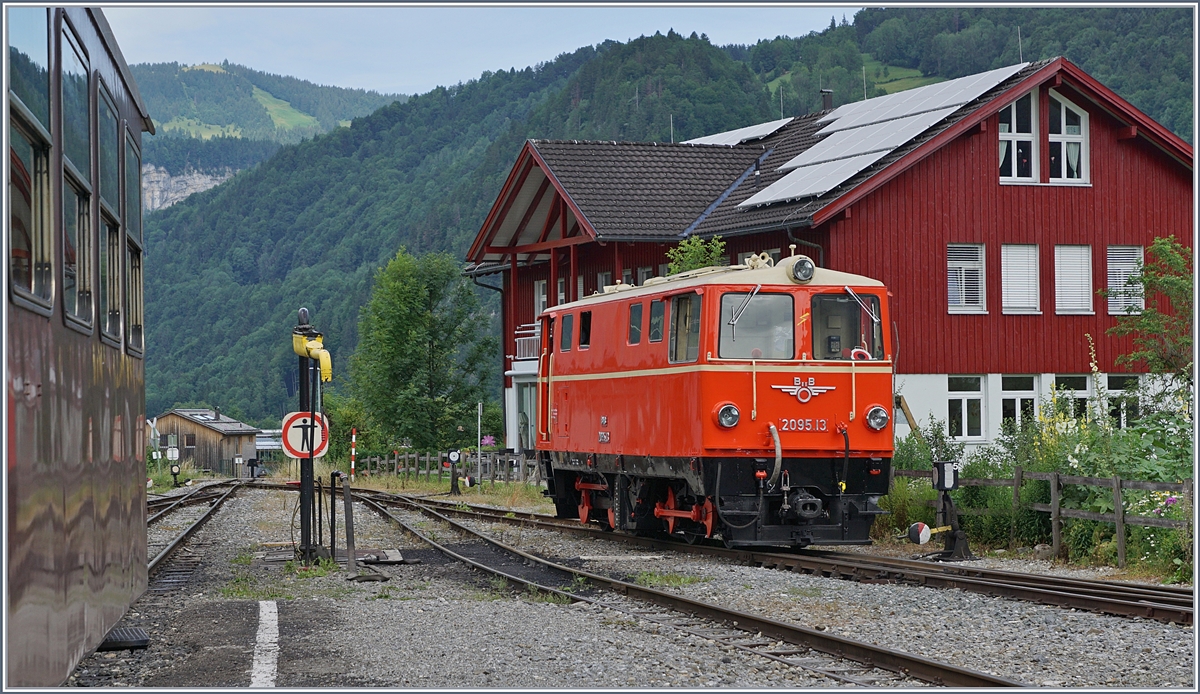 Die BWB ÖBB 2095.13 in Bezau.
9. Juli 2017