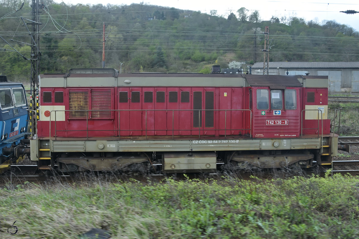 Die in Děčín geparkte 743 143-8. (April 2017)