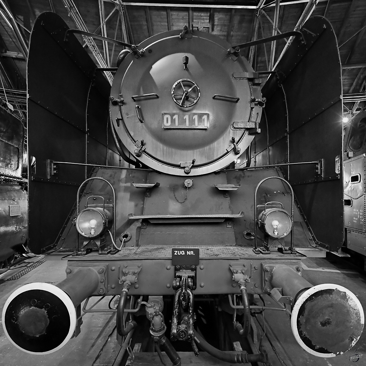 Die Dampflokomotive 01 111 wurde 1934 gebaut. (Deutsches Dampflokomotiv-Museum Neuenmarkt-Wirsberg, Juni 2019) 