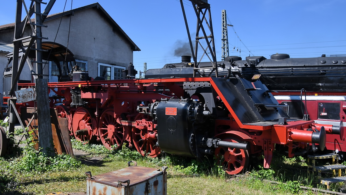 Die Dampflokomotive 50 955 aus dem Jahr 1941 war in diesem Zustand Anfang Juni 2019 im Bayerischen Eisenbahnmuseum Nördlingen zu sehen.