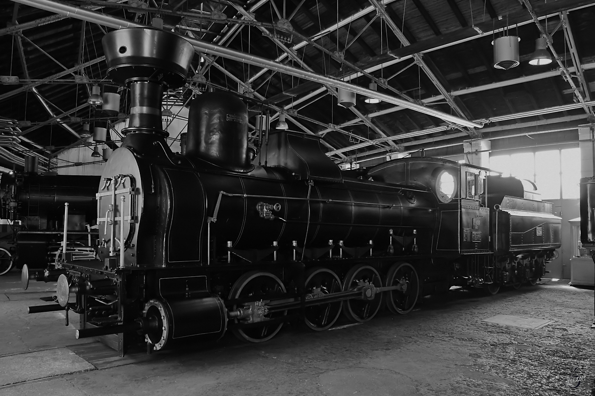Die Dampflokomotive 73.372 wurde im Jahr 1906 gebaut. (Eisenbahnmuseum Ljubljana, August 2019