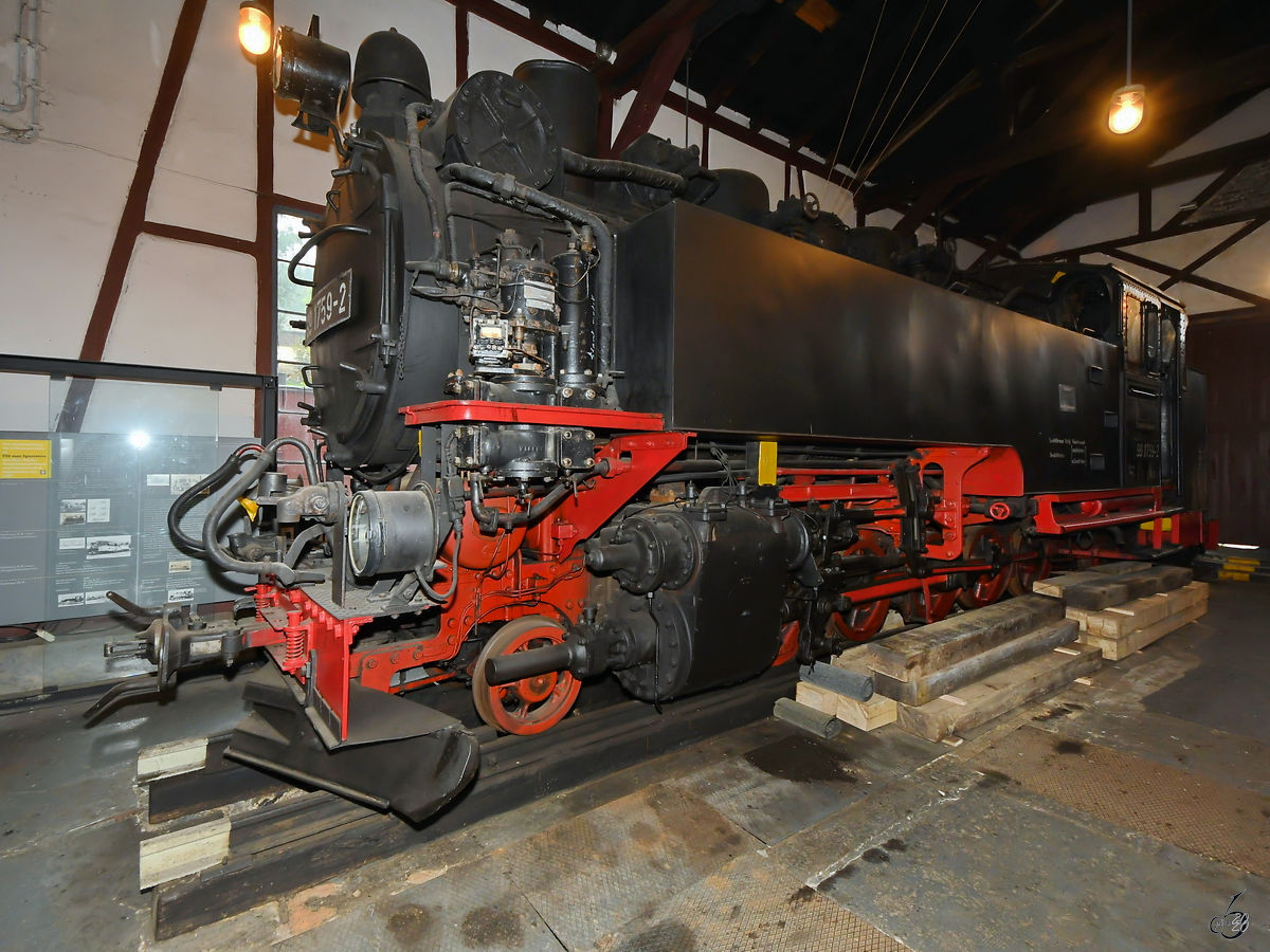 Die Dampflokomotive 99 1759-2 erblickte 1929 bei BMAG als 99 759 das Licht der Welt und ist im  sächsischen Schmalspurbahnmuseum Rittersgrün erhalten geblieben. (September 2020)