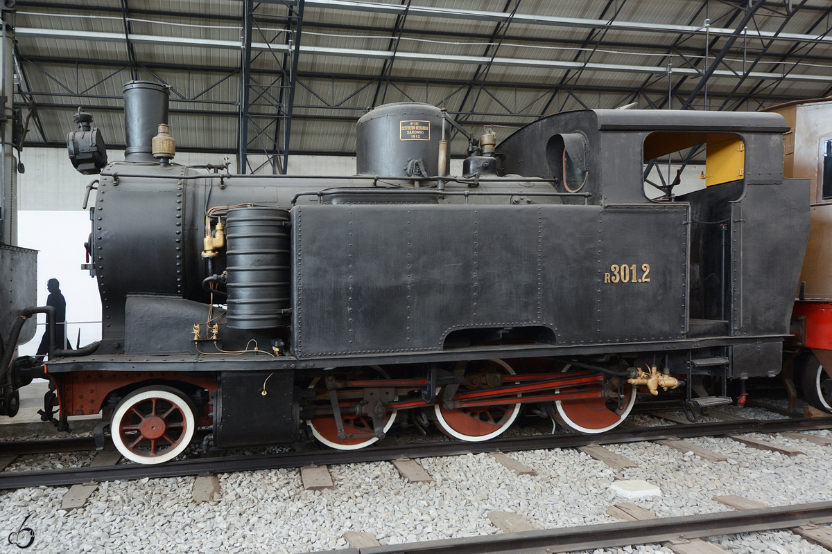 Die Dampflokomotive R301.2 im Museum für Wissenschaft und Technik in Mailand (April 2015)