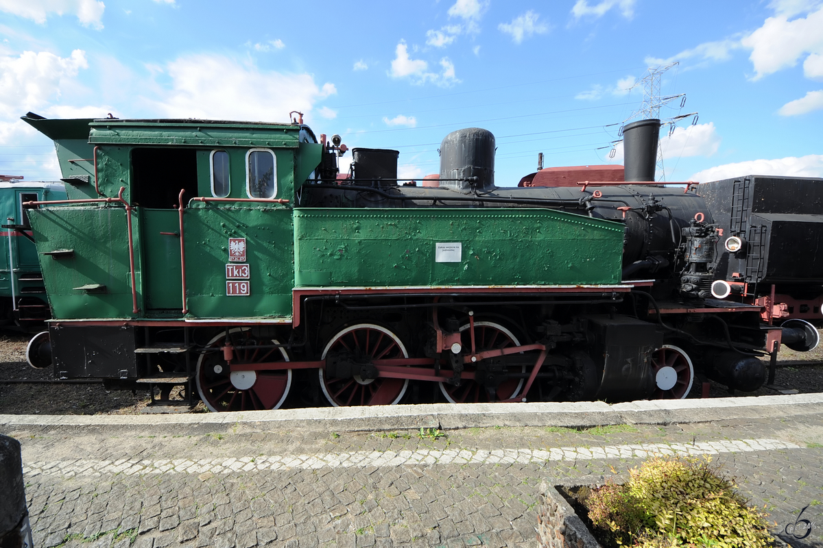 Die Dampflokomotive Tki3 (Preußische T9) im Eisenbahnmuseum Warschau (August 2011)
