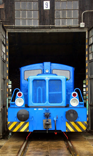 Die Diesellok V10B Blaue Rosi war bei 4. Verkehrshistorische Tage in Gera zusehn. Foto 13.9.14